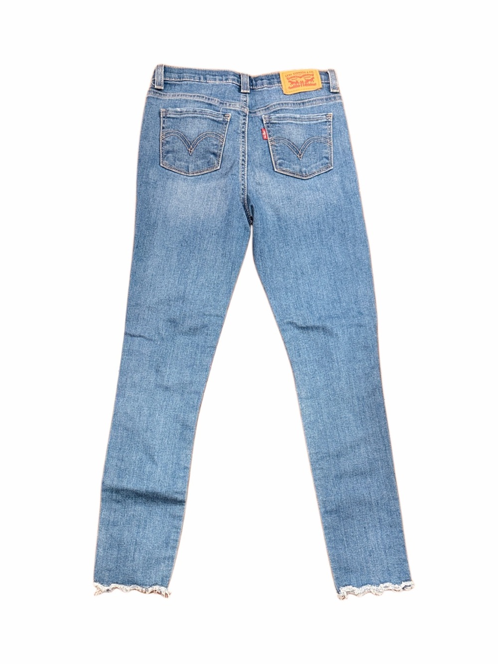 Levi's Medium Blue Skinny Jeans with Scalloped Hem